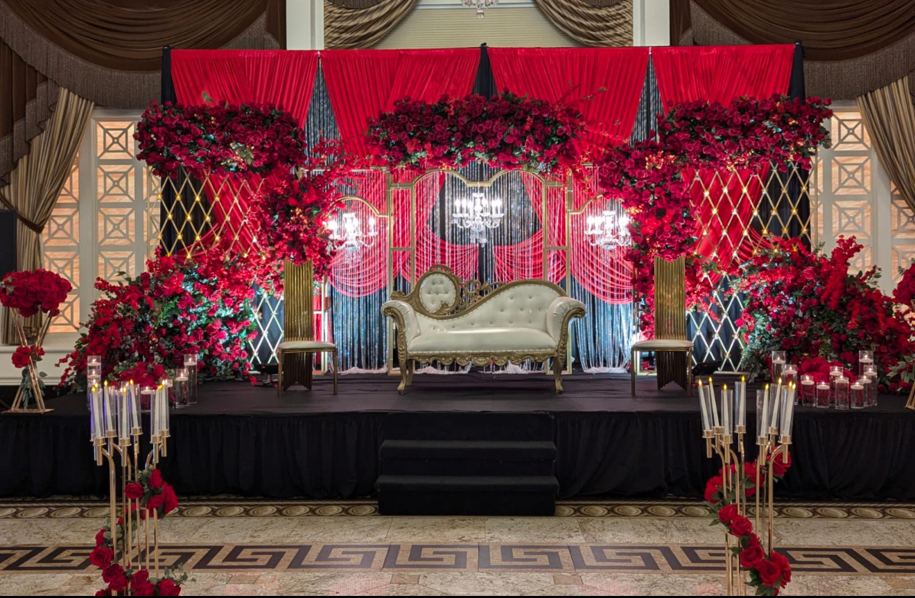 Wedding stage and lights